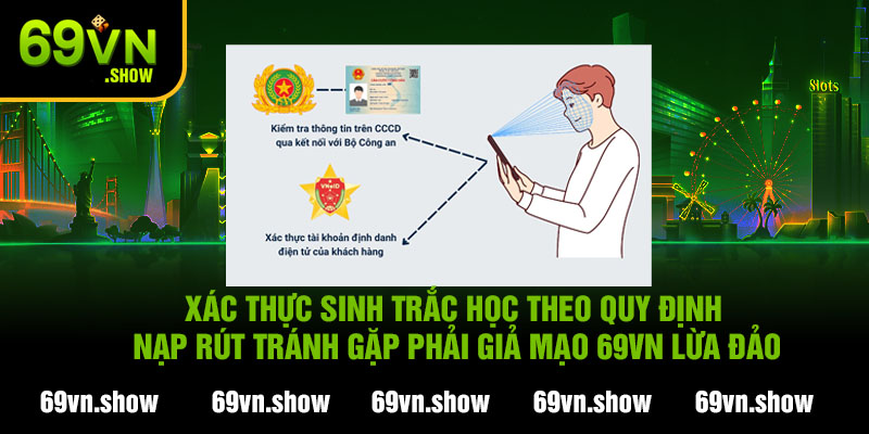 Xác thực sinh trắc học đảm bảo an toàn khi trải nghiệm 69vn 